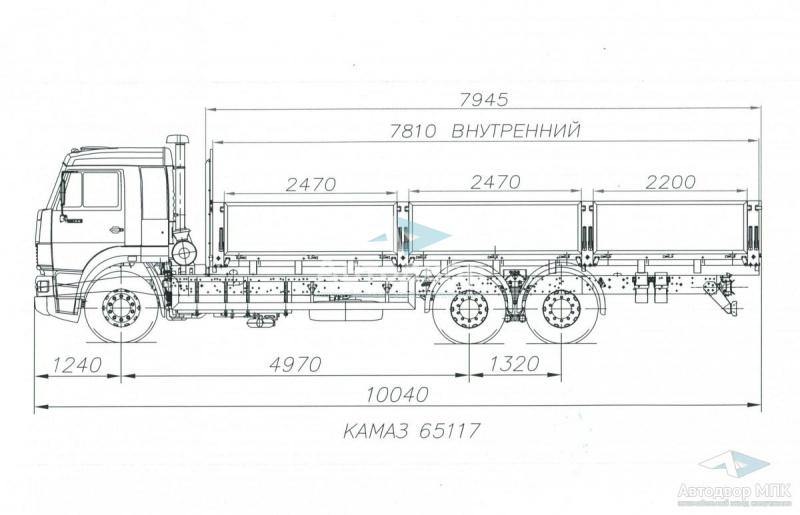 Бортовой а/м на шасси КАМАЗ 65117